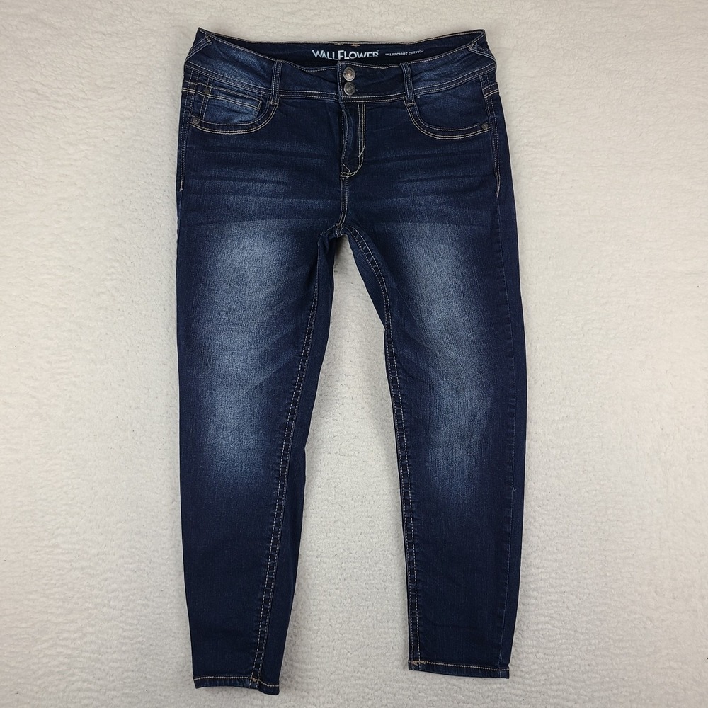 Wallflower Jeans Womens‎ 13 Blue The Luscious Curvy Fit Dark Wash WFM13201K